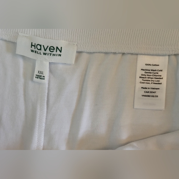 Talbots Haven Well Within 100% Cotton White Joggers NEW Size XXL - Picture 4 of 10